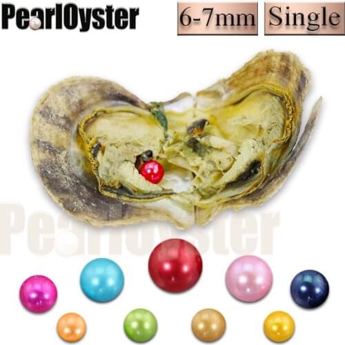 2018 DIY 6-7mm round Oyster Pearl 27 mix color Seawater Natural pearl Gift DIY Loose Decorations Vacuum Packaging