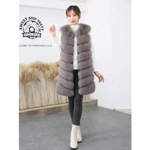 2021 novo estilo de pele real colete moda real raposa casaco de pele das mulheres alta qualidade natural real pele quente invern