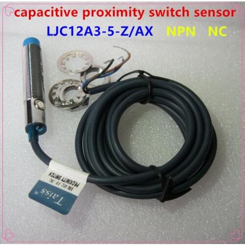 5pcs High Quality M12 Three Wire DC6-36V NPN NC 1-5mm distance measuring capacitive proximity switch sensor - LJC12A3-5-Z/AX