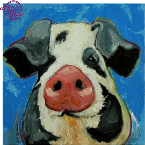 5D Diy Diamond Painting Cross Stitch animal pig Crystal Square Diamond Sets Decorative Diamond Embroidery Home Decor