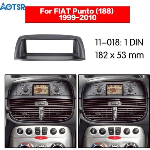 Car Radio Fascia 1 Din Frame Kit For FIAT Punto (188) 1999-2010 Trim Dash Facia Panel Stereo Radio Audio Bezel dash Mount Kit