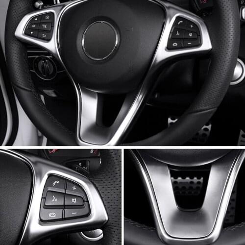 For Mercedes Benz C Class W205 2015-/e Class W213/glc X253 - Abs Steering Wheel Button Frame Decoration Cover Trim
