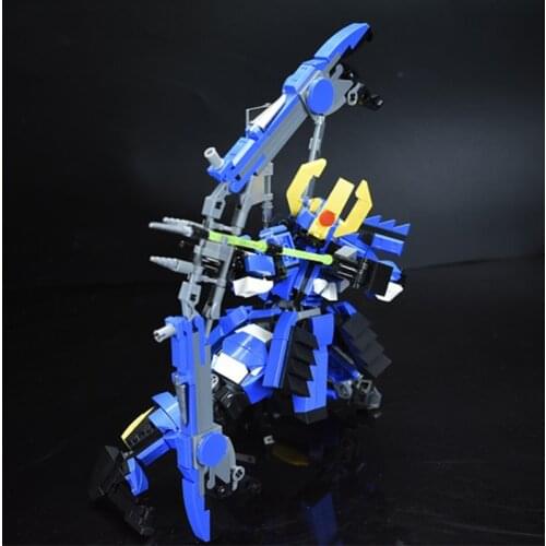 532Pcs Original Design Mecha Warrior Building Blocks Toys For Children Armor Robots Anime Figure Model 26cm Action Figure Dolls