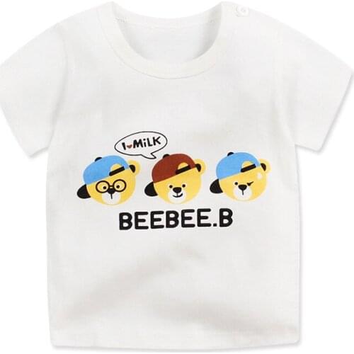 2019 new spring and summer baby boys t -shirts cartoon kids clothes t shirt cotton short sleeve baby girls tshirt tshirt