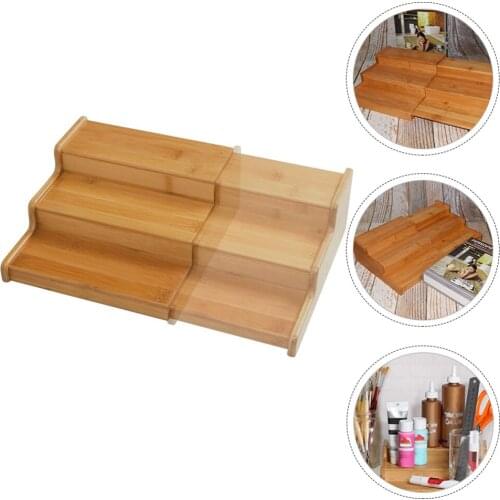 Kitchen Storage Rack Three-layers Storage Shelf Bamboo Bottle Shelf Kitchen Rack