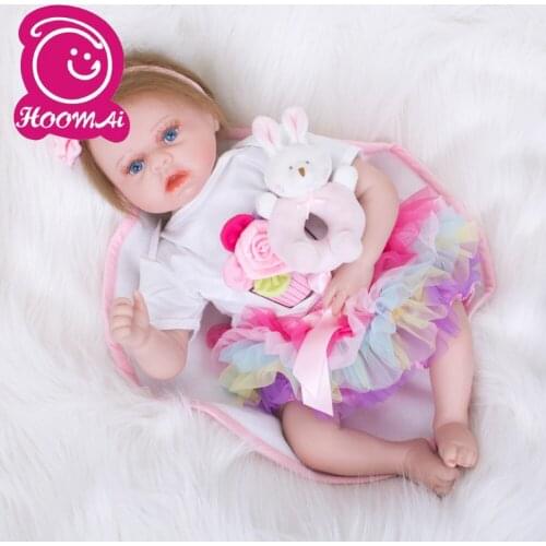 55cm Reborn Baby Doll Kids Playmate Gift For Girls 22" Cloth Body Baby Alive Soft Toys For Bouquets Doll Bebe Reborn Toys
