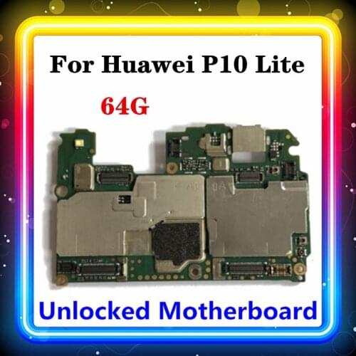 For Huawei P10 Lite Motherboard Clean Full Use Mainboard Logic Board Android OS Installed 64G Storage Good Working