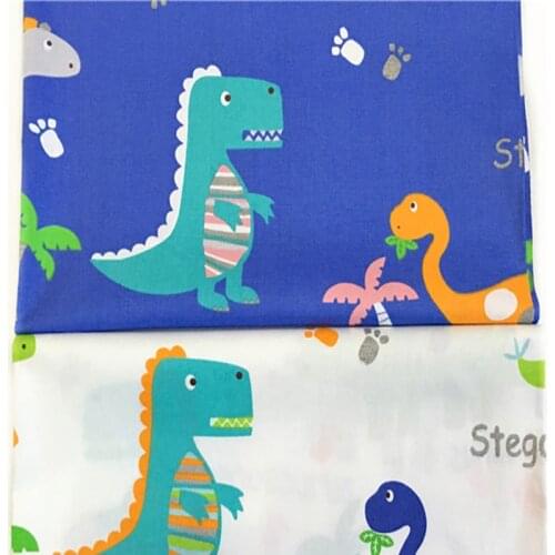 Cute Cartoon 50x160cm Jurassic Dinosaur World Printed Cotton Fabric For DIY sewing Doll Cloth bedding quilting