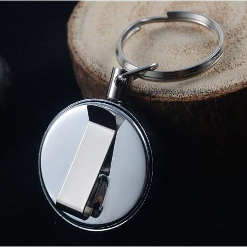 Multifunctional High Resilience Steel Wire Rope Key Ring Metal Retractable Key Chain Alarm Key Ring Anti Lost Key Chain