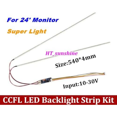 10pcs/lot Universal Highlight Dimable LED Backlight Lamps Update kit Adjustable LED Light For LCD Monitor 2 LED Strips