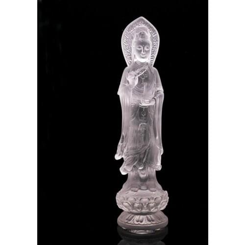 Nanhai Guanyin Buddha opening glass ornaments dripping Guanyin Buddha home entrance feng shui ornaments for security and peace