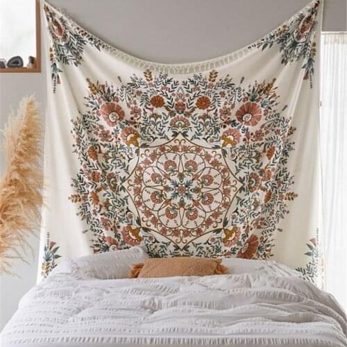 Hippie Wall Tapestry Mandala Indian Floral Bohemian Decor Hanging Wall Tapestries Psychedelic Carpet Boho Rug Sheet Sofa Blanket