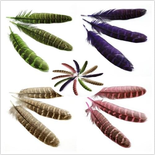 25pcs/bag 10-15cm Natural Hen Pheasant Wing Feathers For Wedding/Clothing/Hair Decoration Craft High Quality