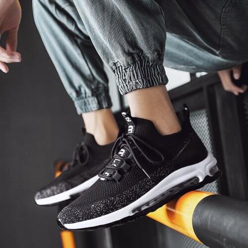 Light shoes de casuales mesh hombre zapatos Fashionable hot on sneakers sale Casual sports black breathable sapatos Shoes white