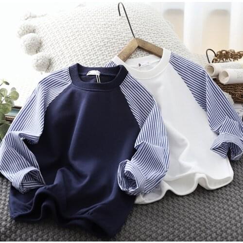 Boys clothes long-sleeve T-shirt Faux Two pcs o-neck casual fashion girls clothing wear tops kids tshirts