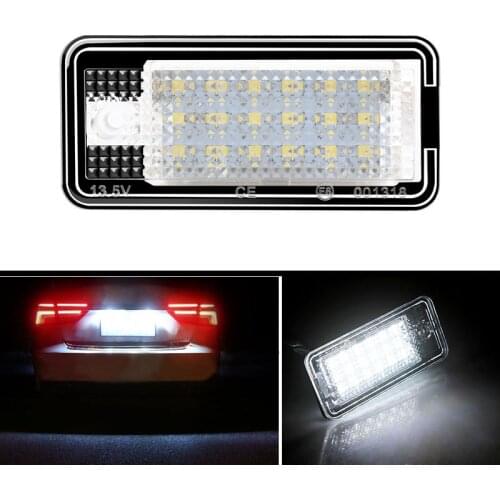 A Pair 18 LED License Number Plate Light Lamp Bulb Error Free For Audi A4 A5 A6 A3 S3 S4 S5 B6 B7 S6 A8 S8 Q7 RS4 RS6