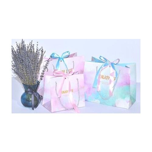 Fashion dream gift bag with ribbion wedding portable gift bags wedding favors and gifts for guests baby shower Souvenirs bag