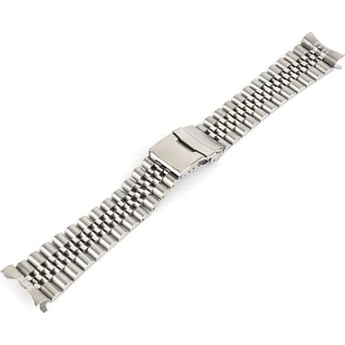 316L Stainless Steel Watch Strap 22mm Brush Polish solid jubilee Curved end for SKX007 SKX009 7002 Watch