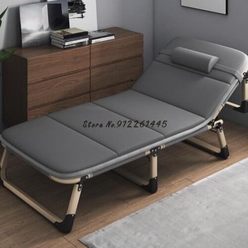 Folding Bed Single Bed Siesta Home Recliner Simple Office Lunch Break Bed Escort Portable Multifunctional Camping Bed
