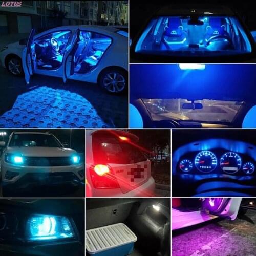 5pcs T10 Glass Shell Cob LED Car bulb 3000K Amber 6000 White Green Blue Red Wedge License Plate Lamp Dome Light White Diode