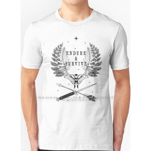Endure & Survive T Shirt 100% Pure Cotton Endure And Survive Tlou The Last Of Us Game Gaming Gamer Survival Motivation