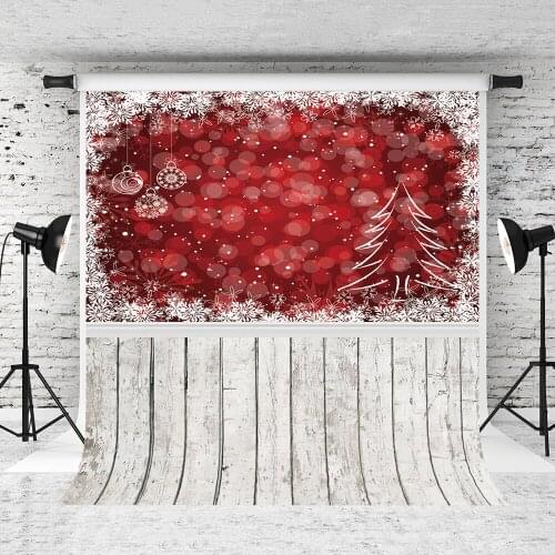 VinylBDS 2X3M Christmas Photography Background Snowflake Photo Photography Backdrops Wood floor Children Photo Studio