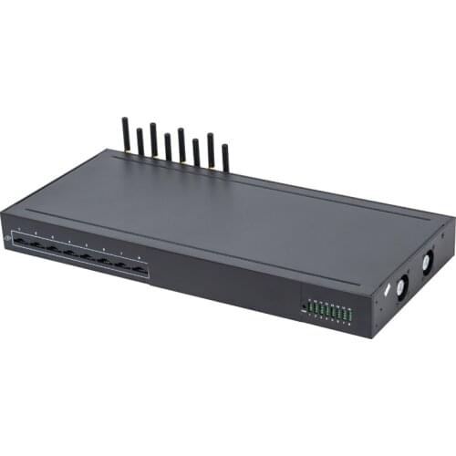 YX Black 4G LTE 8 Port GOIP Bulk Multi Gateway VOIP Device Free Software Receive SMS Call High Speed API SIP Support Low Price