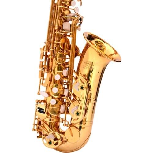Gold Lacquer Brass Alto Instrument Accessories Professional Eb OEM China Sax Saxophone Alto