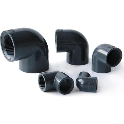 1/5pcs 1/2"-2" PVC 90 Degree Elbow Connector Garden Irrigation Water Pipe Connector Aquarium Adapter Pipe Adapter