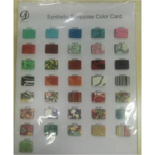 1PC Synthetic SyntheticTurquoise Color Chart