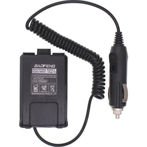 12V Car Charger Battery Adapter Eliminator for Baofeng Walkie Talkie UV5R UV-5R UV-5RE UV-5RA DM-5R Plus Radio