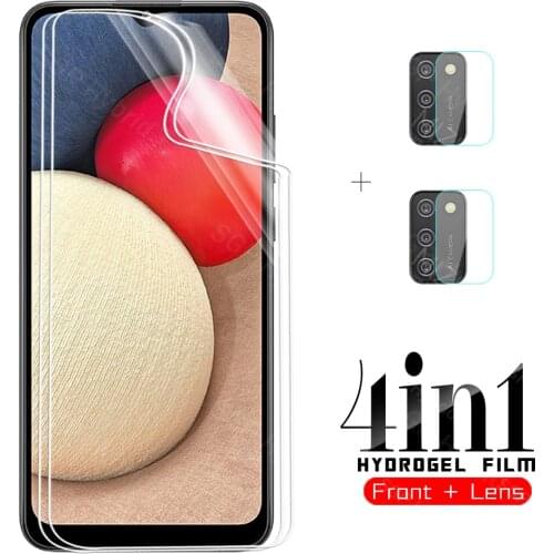 4-in-1 Hydrogel Soft Film for samsung galaxy a02s a12 a02 a32 a72 a52 a51 a71 a21s back screen protector camera lens glass film