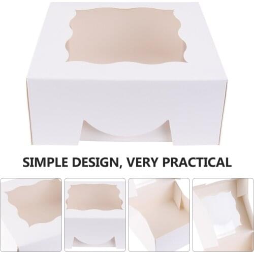 5pcs Window Dessert Packing Boxes Baking Food Boxes Cake Packing Boxes