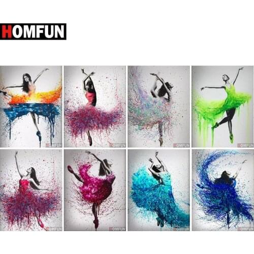 HOMFUN "Character woman dancer" Diamond Painting 5D Full Square/Round Drill Home Decor DIY Diamond Embroidery Cross Stitch
