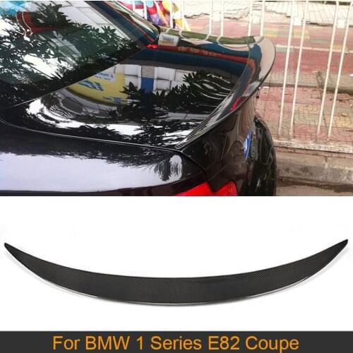 Carbon Fiber Car Rear Trunk Spoiler Wing for BMW 1 Series E82 Coupe 2011-2017 1M M Sport Convertible Rear Trunk Lip Spoiler Wing