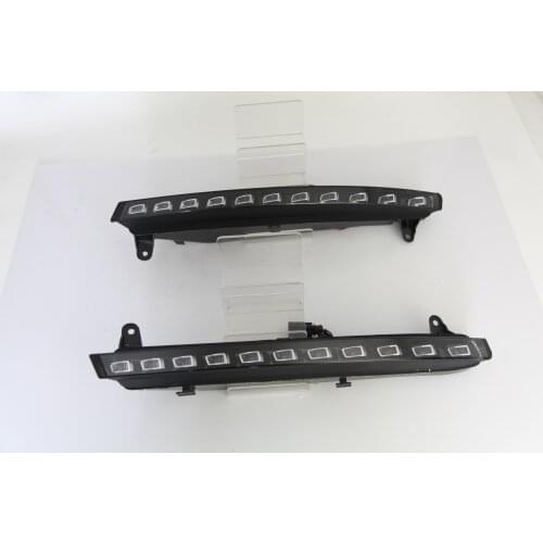 Car Flashing A Set For Audi Q7 2006 2007 2008 2009 LED DRL Daytime Running Lights Daylight Fog light with yellow turn Signal