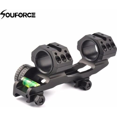 25.4/30mm Scope Ring Base Mount with Angle Indicator and Spirit Buble Level for Tactical Hunting