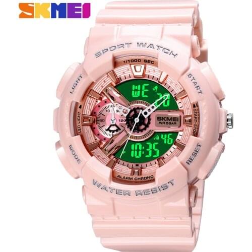 SKMEI LED Display Watch Mens Watch Digital Waterproof Clock Dual time Male Wristwatch Stopwatch Alarm military Sports relojes