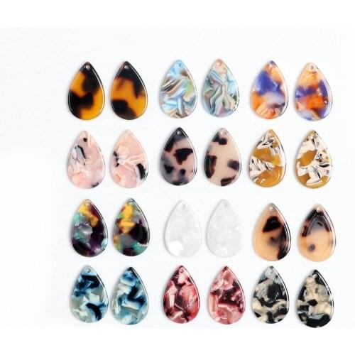 Tortoise Shell Beads,Acetate Acrylic Earring Charms,Drop Shaped Pendants,Jewelry findings,Earrings Parts, 22mmx14mm, ACE256