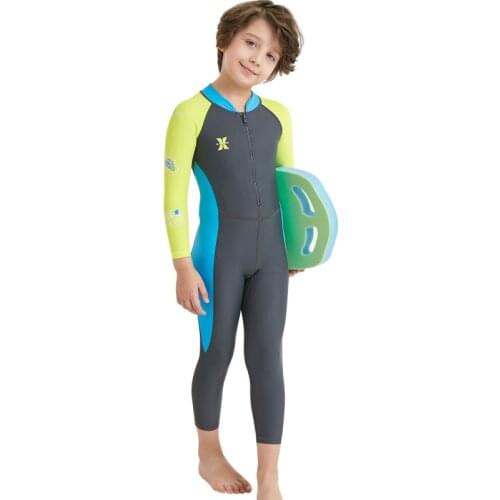Kids Diving Suit Wetsuit Children For Boys Girls Keep Warm One-piece Long Sleeves UV Protection Swimwear