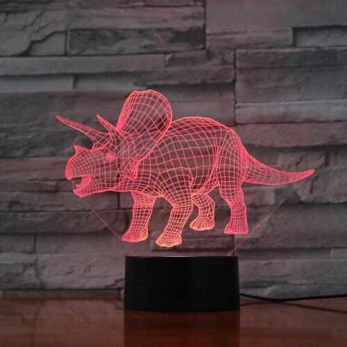 Dinosaur 3d Bulbing Light LED Night Lamp Color Changing Touch Switch Luminaria Atmosphere Indoor Lampara Infantil Nightlight