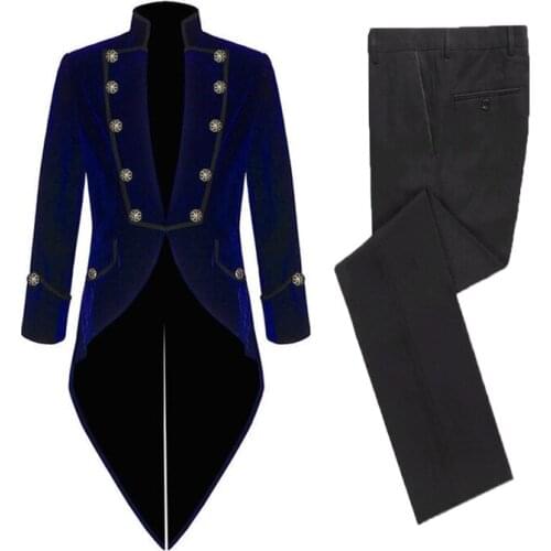Long Coat With Pants Mens Wedding Suit Tuxedo Suit For Wedding Best Man Wear Peaky Blinder Two Pieces Suit (Jacket+Pants)