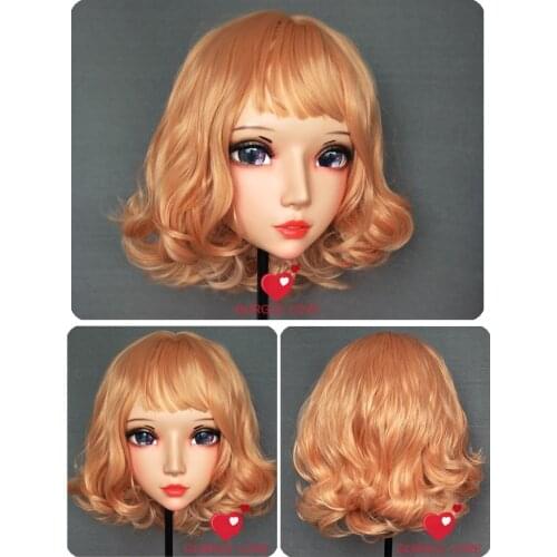 DM-WIG06) Resin Japan Anime Kigurumi Cosplay Mask Lolita Crossdressing BJD Masks' WIG 35cm