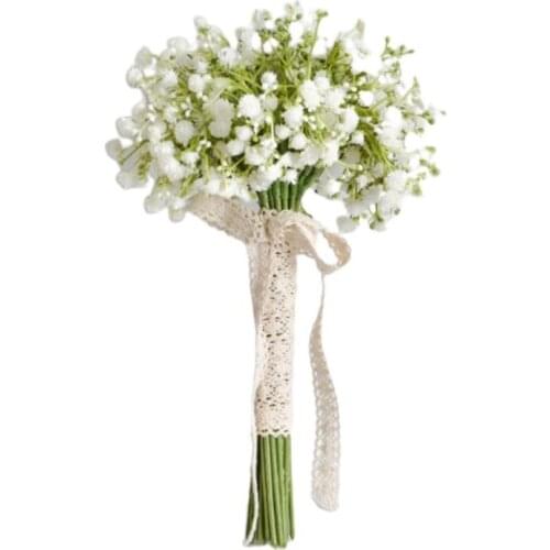 European Pastoral Wedding Bouquet Romantic Artificial Holding Flowers Fake Berries Leaves Valentines Day Party Church W0YA