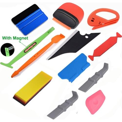 FOSHIO Car Wrapping Tool Carbon Fiber Vinyl Wrap Tools Window Tint Magnetic Decals Film Sticker Squeegee Scraper Sticker Remover