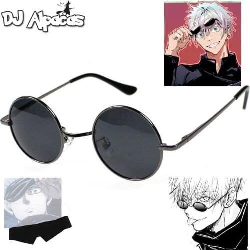 Gojo Satoru Cosplay Glasses Eyewear Jujutsu Kaisen Black Glasses Costume Black Sunglasses Cosplay Accessories Anime Props