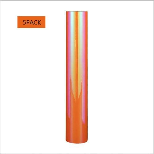 HOHOFILM 5pack Orange Permanent VinylCraft vinyl Adhesive Vinyl 12INx12in for Silhouette Cameo,Stickers, for Decoration and DIY