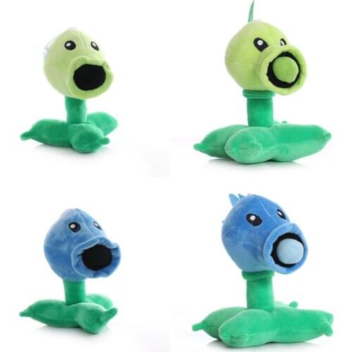 4pcs/lot 17cm PVZ Plants vs Zombies Peashooter Snow Pea Plush Stuffed Toys Doll Soft Game Toy Gifts for Kids Children