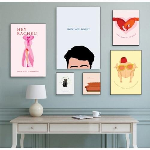 Painting Classic Wall Pictures For Living Room Decor Friends TV Show Door Smelly Cat Nordic Posters And Prints Wall Art Canvas