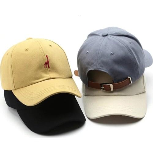 Women Men 100% Cotton Baseball Cap Summer Giraffe Embroidery Visors Cap Boys Girls Hip Hop Casual Snapback Hat Casquette